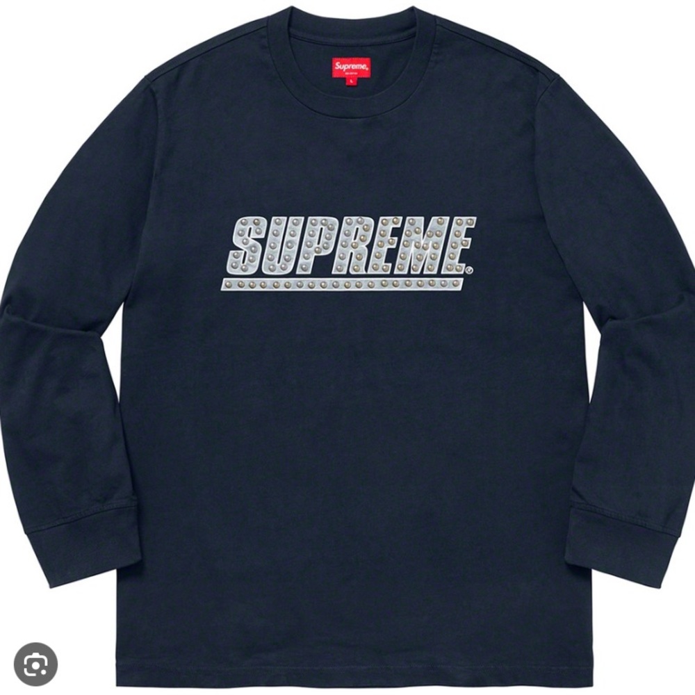 SUPREME SS20 STUDDED LOGO LONG SLEEVE